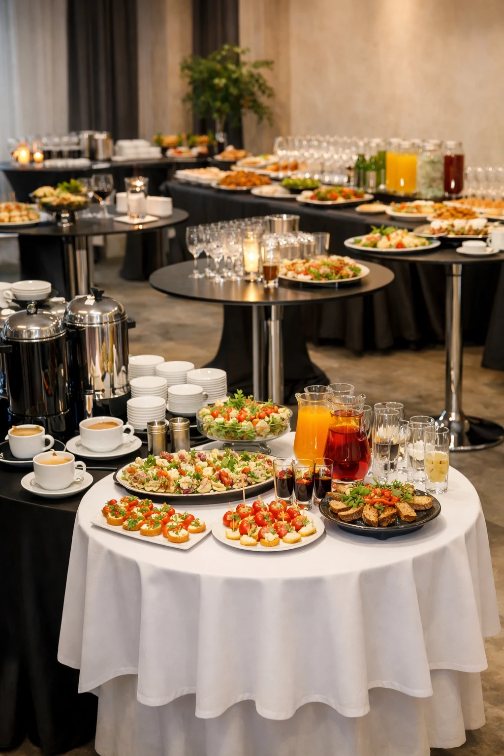 Подача закусок из каталога SF Catering